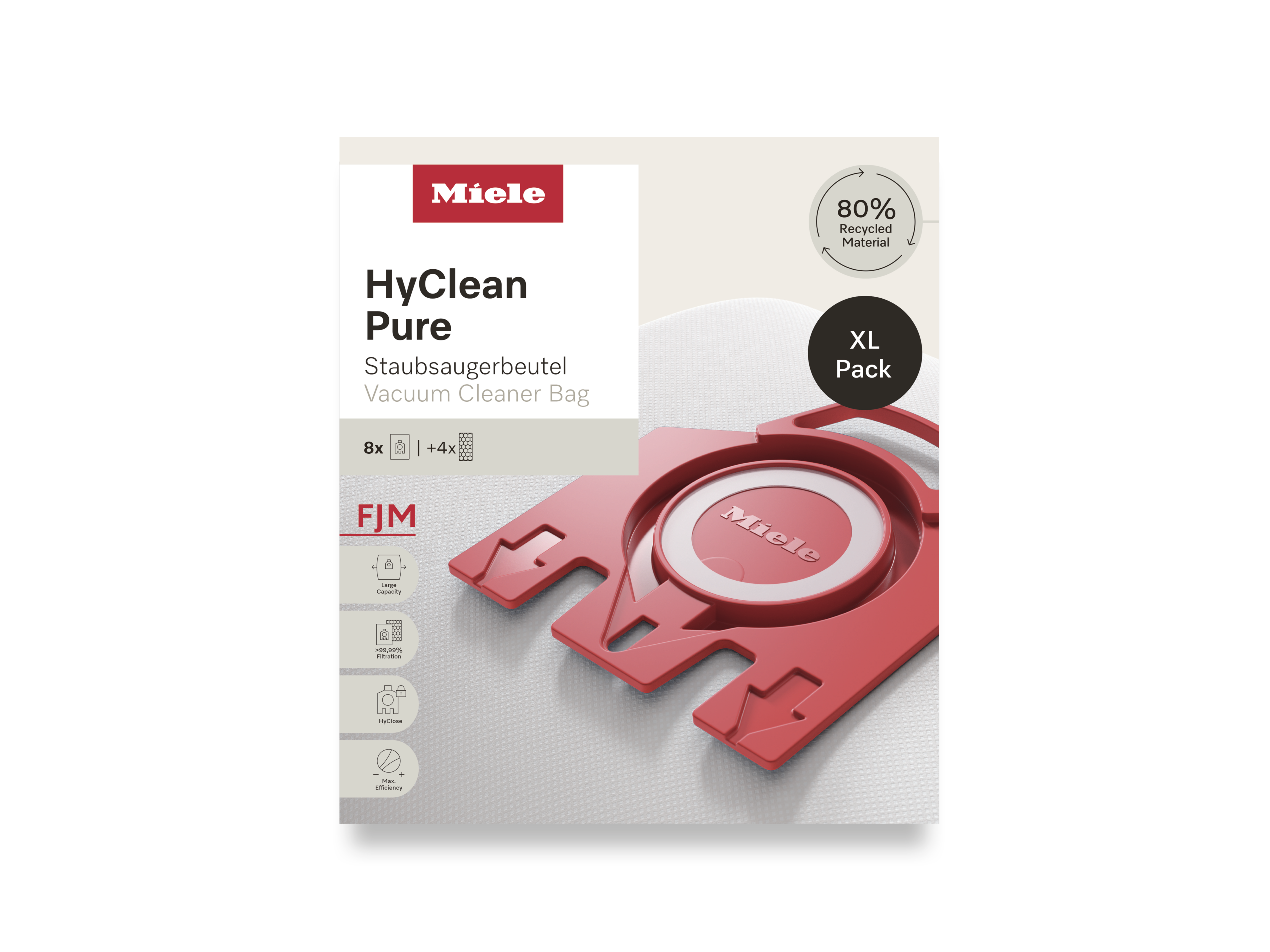 Комплект мешков-пылесборников HyClean Pure FJN XL Miele купить в Иркутске | Всегда в наличии! | Артикул 12498160 | Официальный сайт