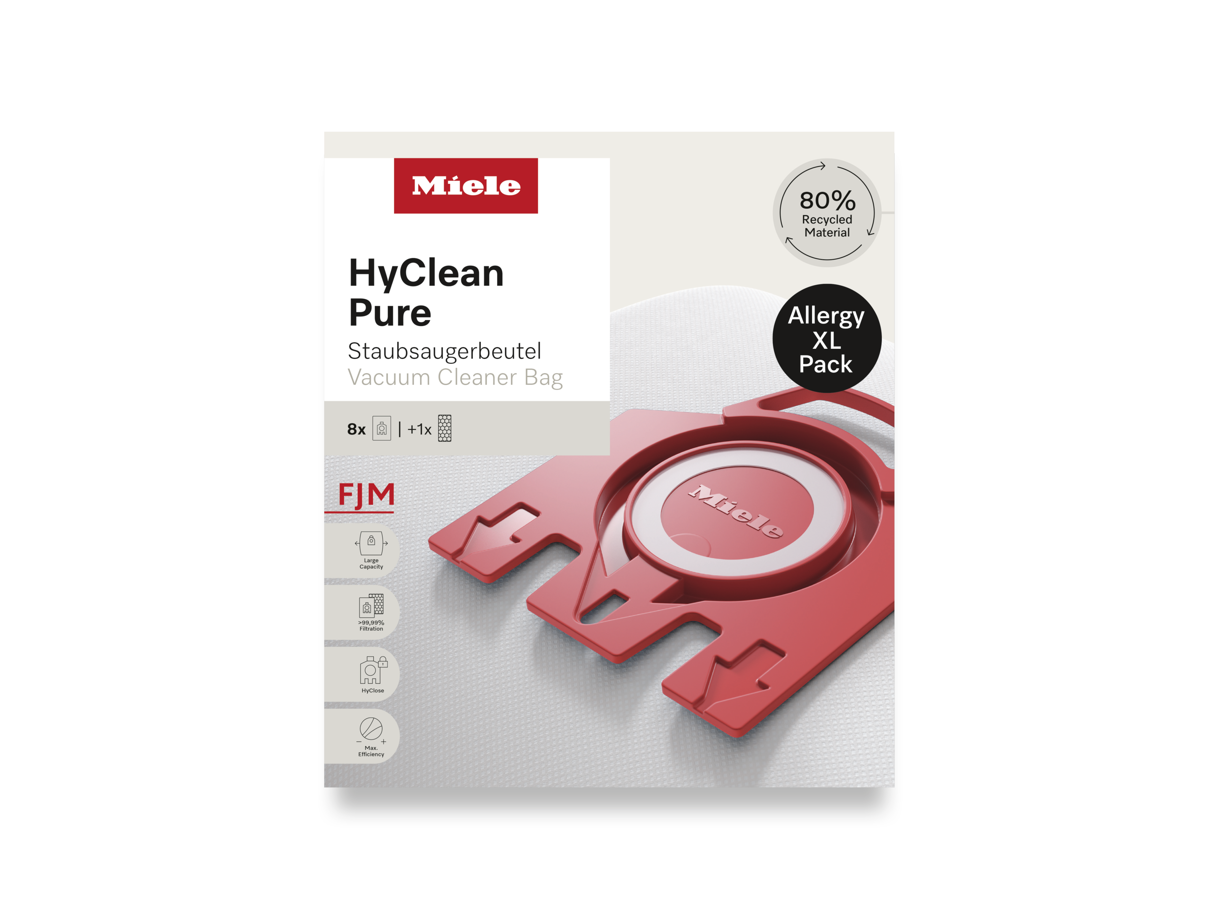 Комплект мешков-пылесборников HyClean Pure FJN Allergy XL Miele купить в #REGION_NAME_DECLINE_PP# | Всегда в наличии! | Артикул 12498190 | Официальный сайт