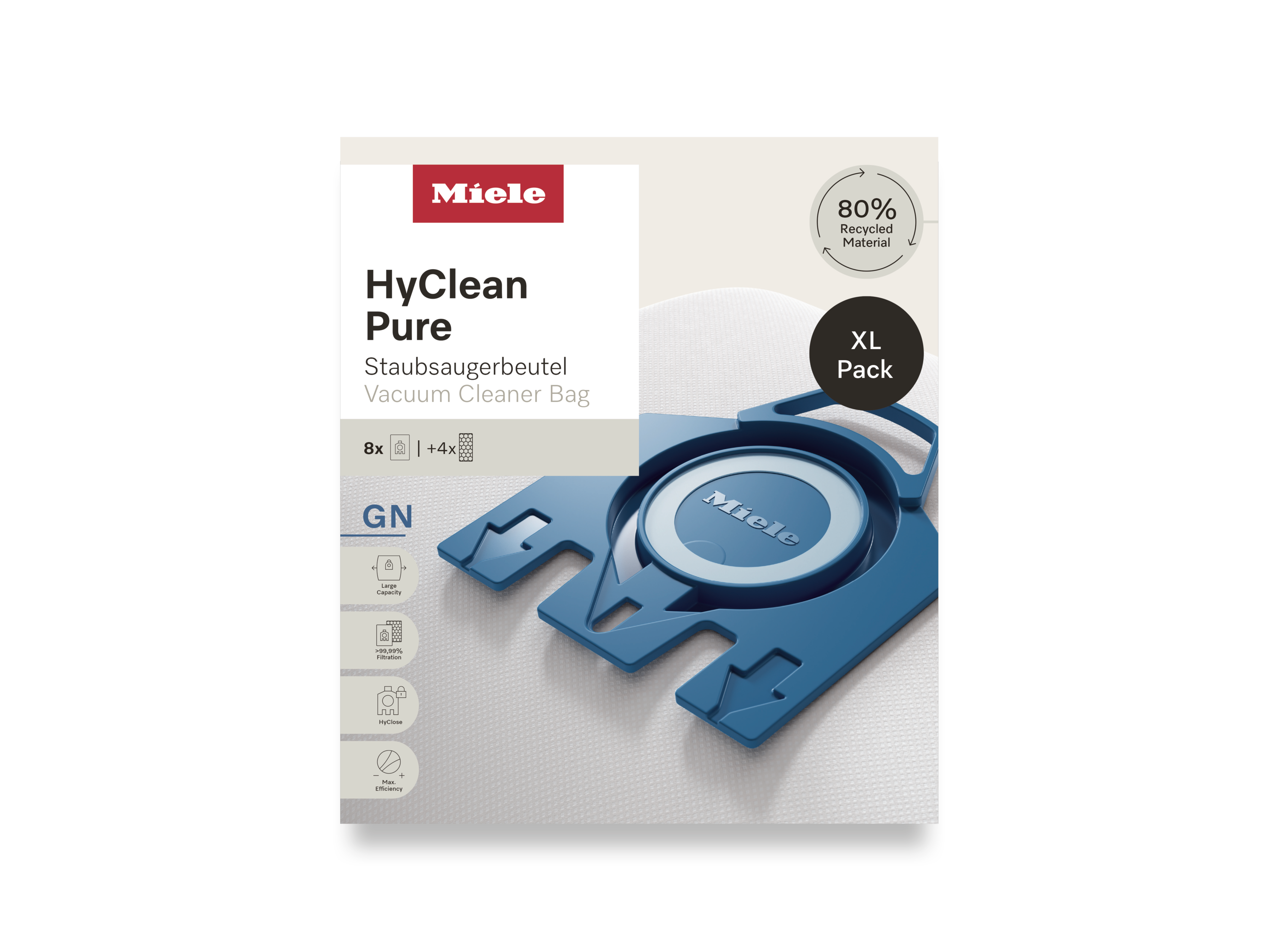 Комплект мешков-пылесборников HyClean Pure GN XL Miele купить в Иркутске | Всегда в наличии! | Артикул 12497870 | Официальный сайт