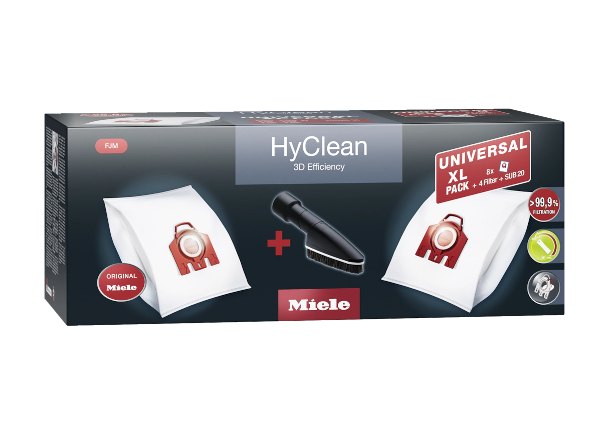 Комплект мешков-пылесборников Universal XL pack HyClean 3D FJM Miele купить в Иркутске | Всегда в наличии! | Артикул 11476580 | Официальный сайт