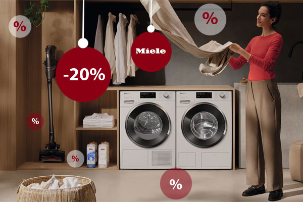 Скидка 20% на сушильную машину Miele при покупке комплекта Скидка 20% на сушильную машину Miele при покупке комплекта